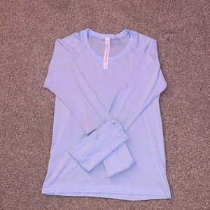 Lululemon Long Sleeve Swiftly Tech *Race Length*- Icing Blue